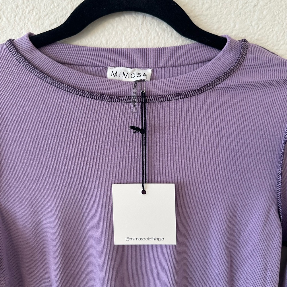 Mimosa Lavender Long Sleeve Blouse. Size M - Picture 3 of 6